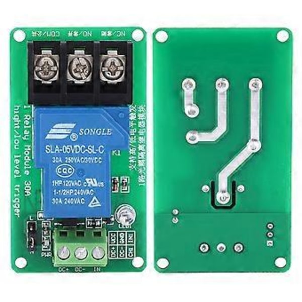 Relämodul 1 Kanal med Optokopplarisolering Stöd Hög och Låg Nivå Trigger Switch 30A5V