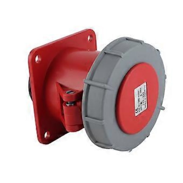 Industriellt Uttag 63A 4-poligt Vattentätt IP67 PP-skal Infällt Industriellt Uttag Kontakt 220380V 240415V