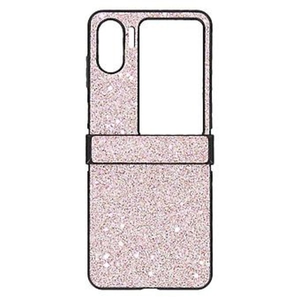 Flip Skärm Telefonskal Slitstarkt Perfekt Passform Glitterdesign Lätt att Rengöra Skydd för Oppo Find N2 Flip Rosa