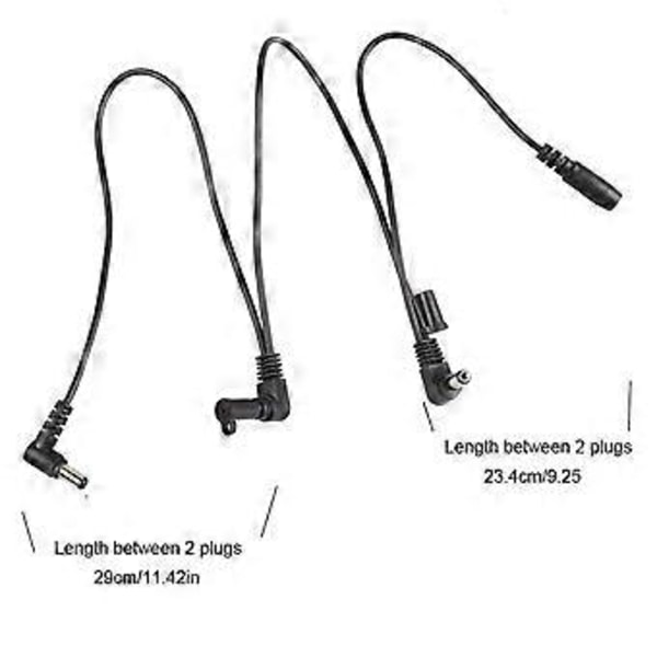 Daisy Chain-kabel 1 til 5 veier Gitar Effektpedal Tilbehør 9V DC Adapter Plugg Strømledning