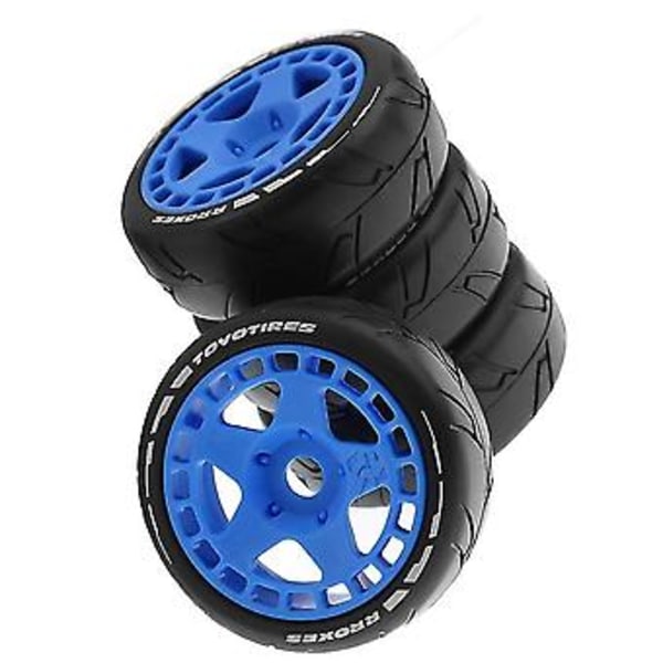 105mm 1/8 Skaalan Rc Off Road Buggy Renkaat Vanteet 17mm Kuusio, sininen
