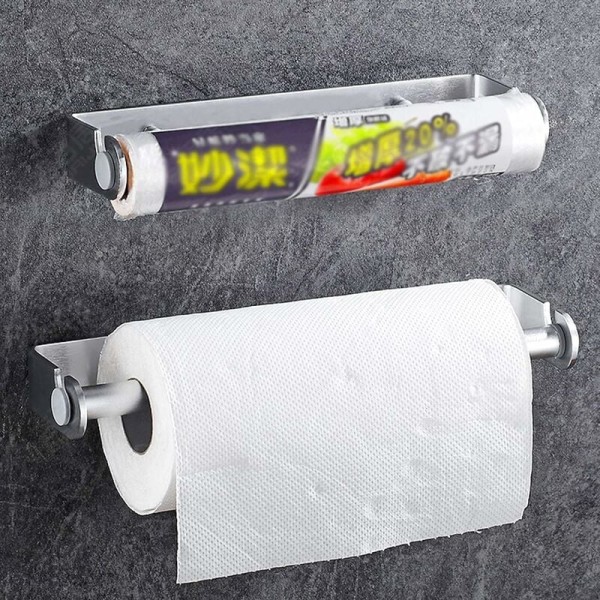Rullhållare för hushållspapper i rostfritt stål, rullhållare för kök, rullhållare för papper, rullhållare för papper, väggmonterad rullhållare för kök