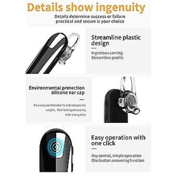 X8 Bluetooth Bluetooth 5.0 Handsfree Hörlurar För Xiaomi (svart)