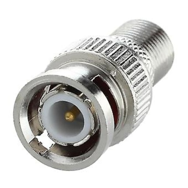10 stk. Bnc hanstik til F hun jack adapter Coax kobling Cctv kamera