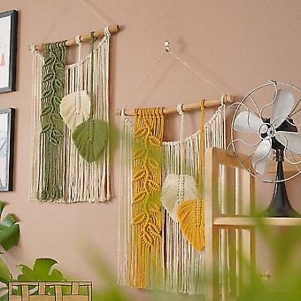 Makramé Väggdekor Boho Väggkonst Barnrum Väggdekor Estetisk Heminredning Chic Dekor Gallerivägg Xm
