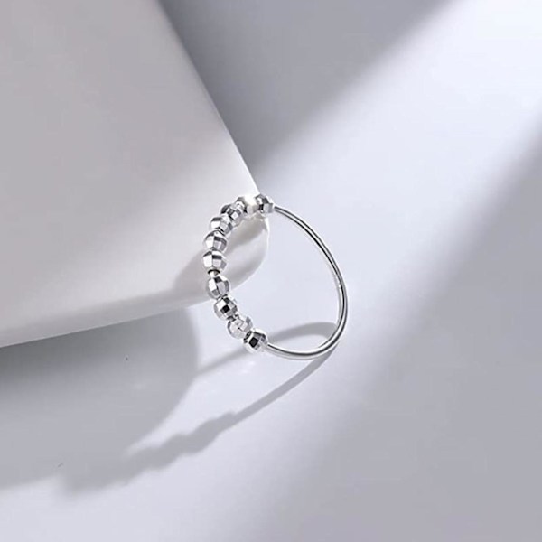 Ångest Spinner Ringar Ångest Fidget Ringar Justerbara Roterbara Pärlringar