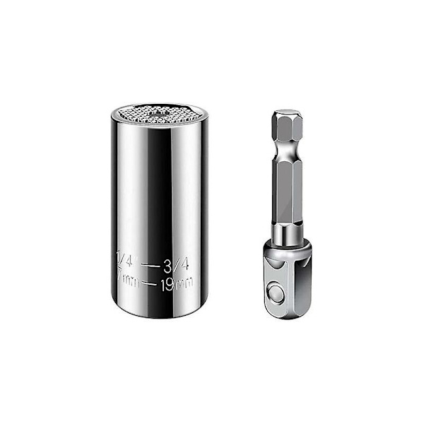 Universell momentnyckel magisk skiftnyckelgrepp multifunktionell universell spärrhylsa 7-19mm borrchuckadapter handverktyg Ett set