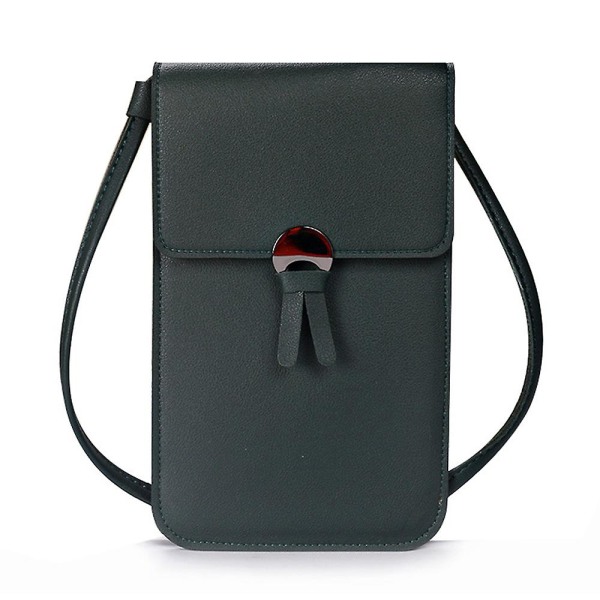 Kompatibel med mobiltelefonväska, Crossbody-väska med flera fickor med axelrem Svart