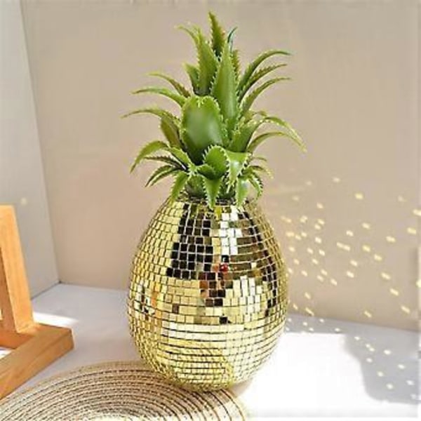 Ananas Guld Ornamenter Indlagt med Glas Simulation Frugt Boligdekorationer Ananas Dekorationer