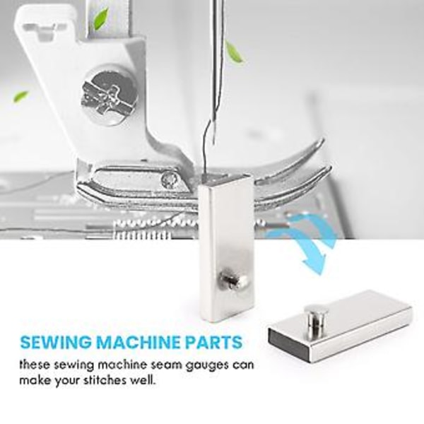 6 st Magnetisk Sömnadsguide Symaskin Sömnadsmått Magnetisk Guide Mg1 För De Flesta Sömnader