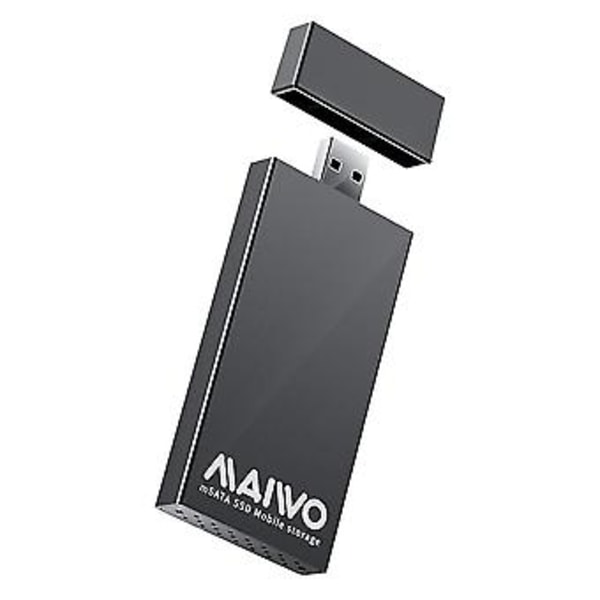 USB 3.0 till MSATA SSD Externt Fodral Legering Portabel Mobil S Drivenhet Box 2T Minne