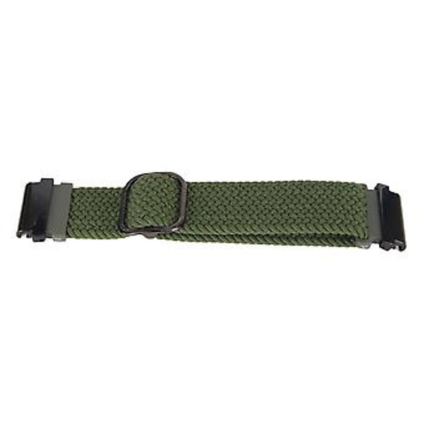 Vävd klockarmband i nylon med justerbart spänne, ersättningsarmband för sportklocka för Fenix 7 6 5 Grön
