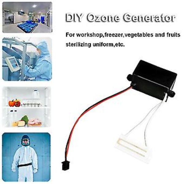 DC12V 200mg DIY Hjem Ozon Generator Luftrenser Bil Deodorant for Friskere Frukt og Grønnsaker