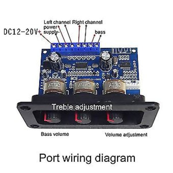 2.1 Kanal Bluetooth 5.0 Ljudförstärkarkort 2x25w+50w Subwoofer D Förstärkarkort Kit Med Dc F