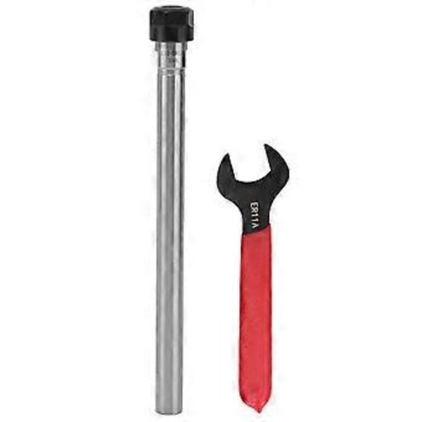 Spännhylschuckhållare Rak Lång CNC Fräsning Förlängningsstång 17mm Spännområde med Nyckel C12ER11A150L 150mm