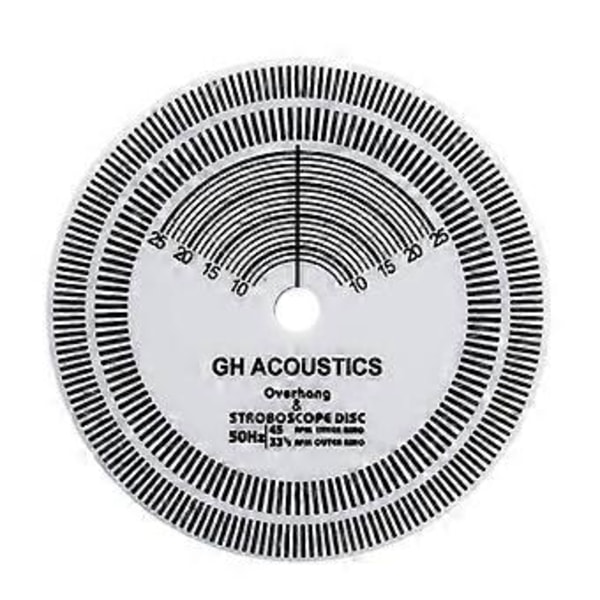 Hastighedstest Disk Overhængs Record Clamp til Vinylpladespiller Fonograf Simpel Betjening Justeringslineal Disk