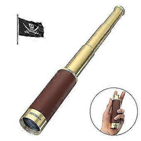 25x30 Retro Pirat Teleskop Zoombar Lomme Monokular