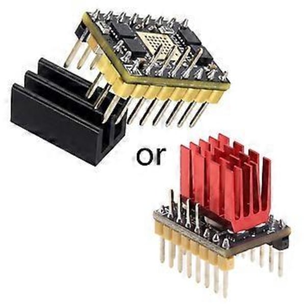 BIGTREETECH TMC5160 for Pro V1.1 Stepper Motor Driver Modul StepSticks med Mini Kjøleribbe for 3D Printer SKR V1.4 Turbo