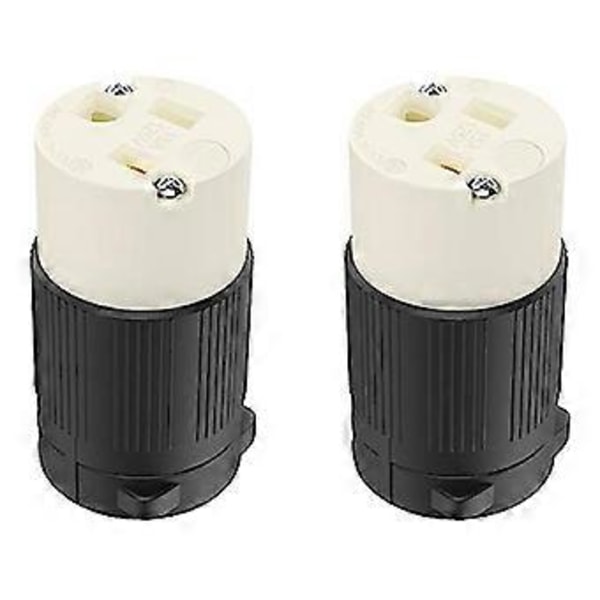2-pakning NEMA 5-15R Ledningskontakt Uttak Hunnplugg Erstatningsledning Uttak 15 Ampere 125 Volt 2 Pol 3 Ledninger