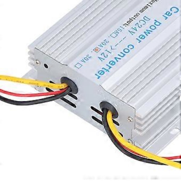 24V till 12V Buck Converter Aluminiumlegering DC Spänningsregulator för GPS-Navigation 240W 20A