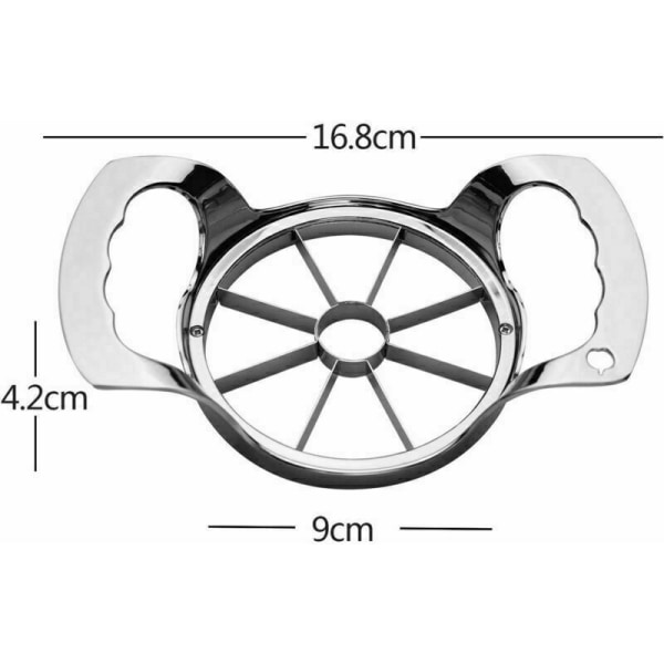 Apple Slicer Stainless Steel Apple Separator Apple Corer Apple Corer 8 Blades Silver Stainless Steel Apple Slicer, 8 Blades, Silver, 16.8 x