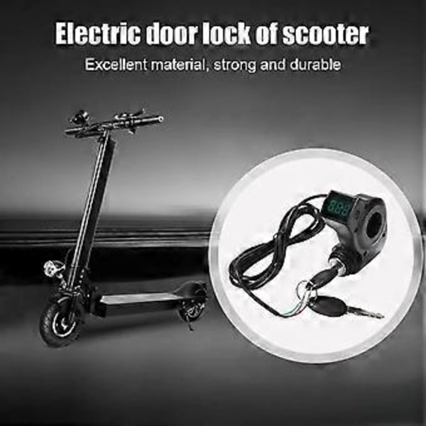 Elektriskt scooter tändningslås för KUGOO M4 PRO Kick Scooter Skateboard Cylinder Startmotorlås med 2 nycklar