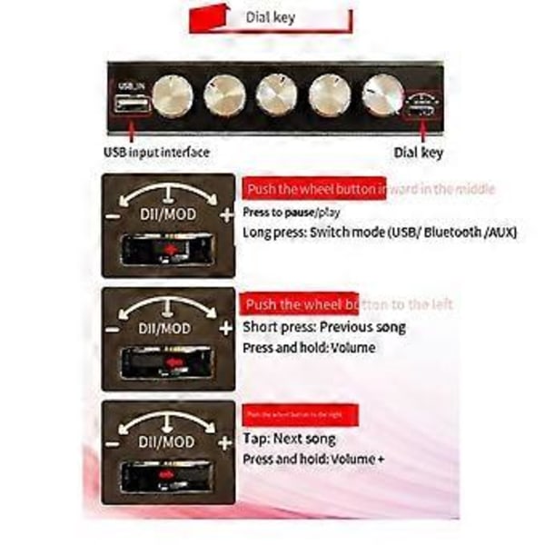 -HT21 2.1 Subwoofer Kanal Bluetooth Digital Effektförstärkarkort Modul Hög och Låg Ton Subwoofer 160WX2+220W