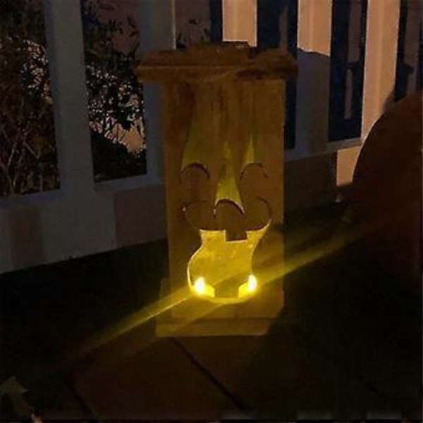 Lantern, Retro Lyslykt Ornament Morsomme Emoticons Lyslykter Dekor Kreativ Halloween Høst Rekvisitter Dekor B