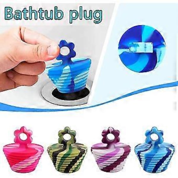 4-pack Badkarsproppar Silikon Badrum Handfat Avloppsplugg