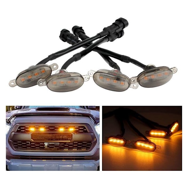 Small Yellow Light Center Net Car Small Yellow Light 4led Side Light Show Width Light Center Net Daytime Running Lights