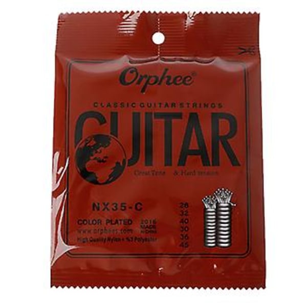 Orphee NX35-C 6 kpl Klassisen kitaran kielet 028-045 tuumaa Nylonydin Teräspinnoitettu