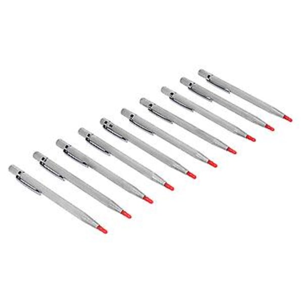 10 st Aluminium Etsningspennor Volframkarbidspets Ritsverktyg för Keramik, Glas & Metall, Silvermarkeringsverktyg