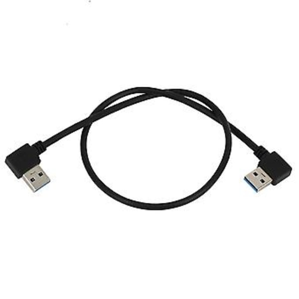 Usb 3.0 Type A Han 90 Grader Venstre Vinklet Til Højre Vinklet Forlængerkabel Lige Forbindelse 0,5m