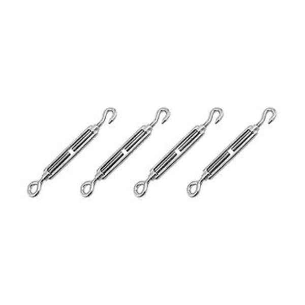 Mindre Stål Turnle Strammer Skrue Diameter 5mm Krog Øje Wire Reb Strammer