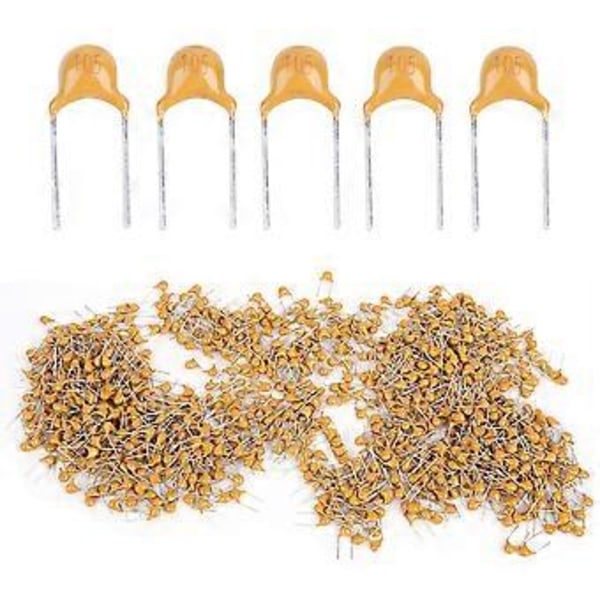 1000 stk. Keramisk Kondensator InLine Monolitisk 1UF Pin Pitch 5.08MM DC50V Afvigelse 10%