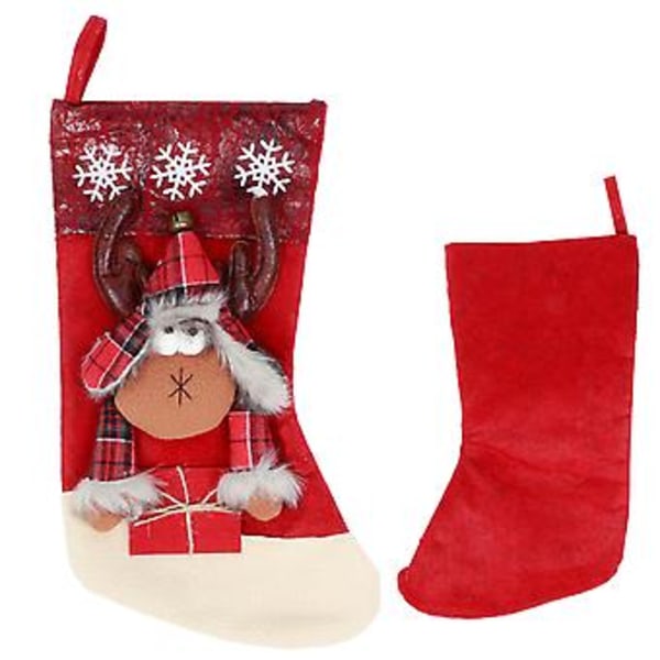 Hängande Julstrumpor Socka Presentpåse Hängande Prydnad Julgransdekoration Älg