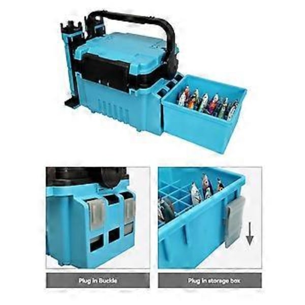Fiskeslukboks 36 Ruter Squid Jig Oppbevaringsboks Octopus Egi Organizerboks Hard Bait Container Case med Selvlysende, C