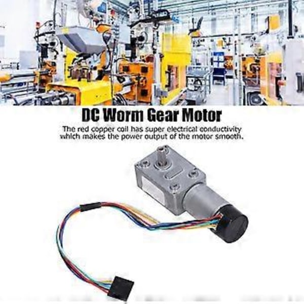 Høj Torsions Snekkegear Motor Fuld Metal Selvlåsende Encoder Reduktionsmotor Enkelt Aksel 18RPM DC6V