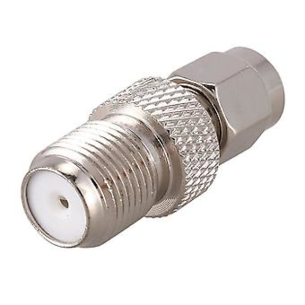 F Type Fe Til Sma Plugg Koaksial Adapter Kobling Sølv T