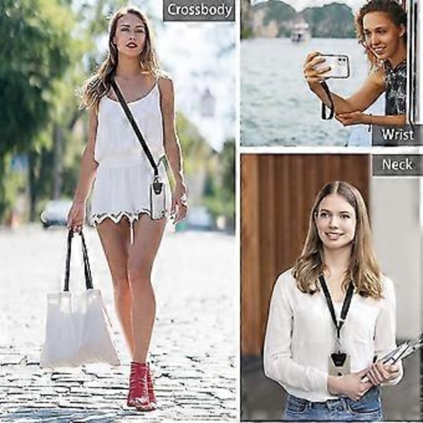 Telefon-snor - Justerbar nakkestropp, 1 håndleddsstropp, Nylon telefon-snor kompatibel med alle