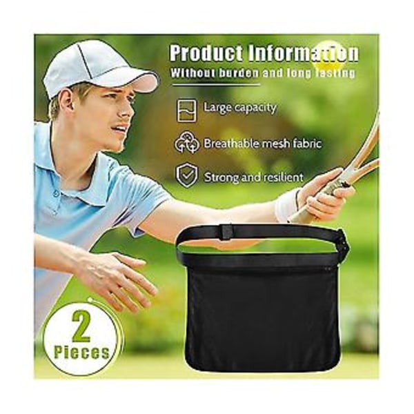 2 stk. Tennisbold H, H Tasker Til Tennisbold H Justerbar Netpose Til Tennisbold