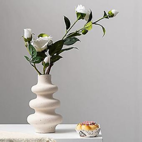 Keramisk Vase Bei Plantepotte Hjem R Blomsterarrangement En Skrivebord