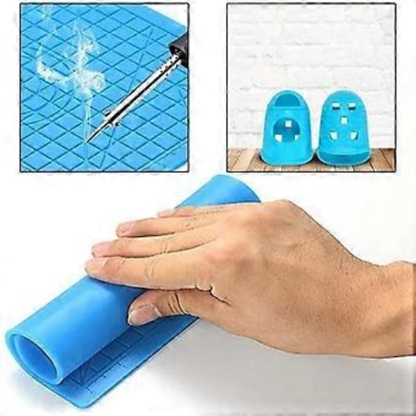 3D Print Pen Silikone Måtte DIY Tegne Skabelon Pad med Varmebestandig Fingerbeskyttelse Kunstværktøj til Børn, F