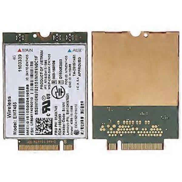Trådlös EM7455 01AX748 för M.2 4G-modul 100M LTE WWAN-kort Trådlös WiFi-adapter för Lenovo Thinkpad X260 X270 T470S x1