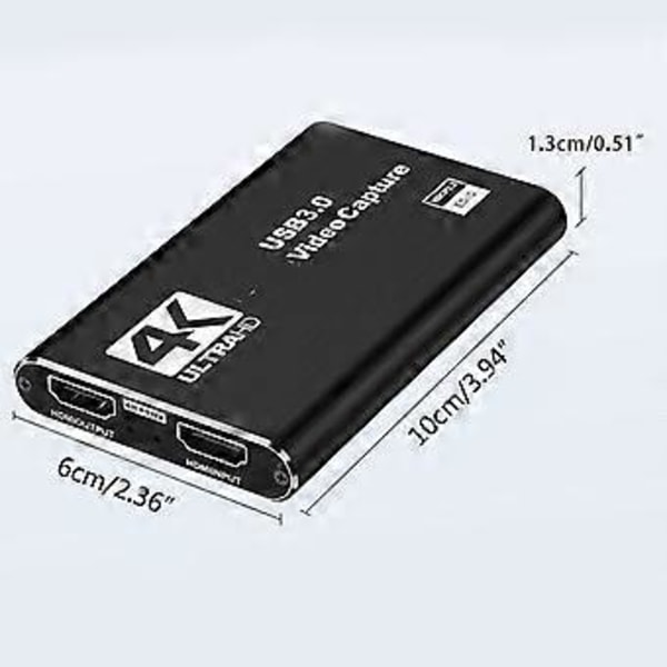 USB3.0 Pelivideonkaappauskortti HDMI-yhteensopiva Suoratoistolähetys Mikrofoni sisään