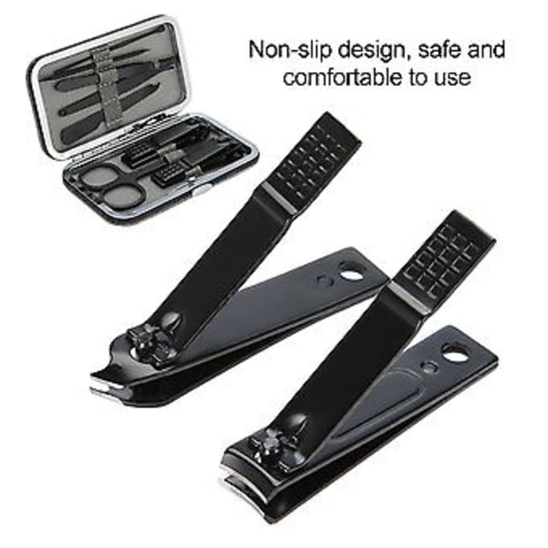 8 i 1 Nagelklippare Set i Rostfritt Stål Nagel Fil Nagel Manikyr Kit 02#