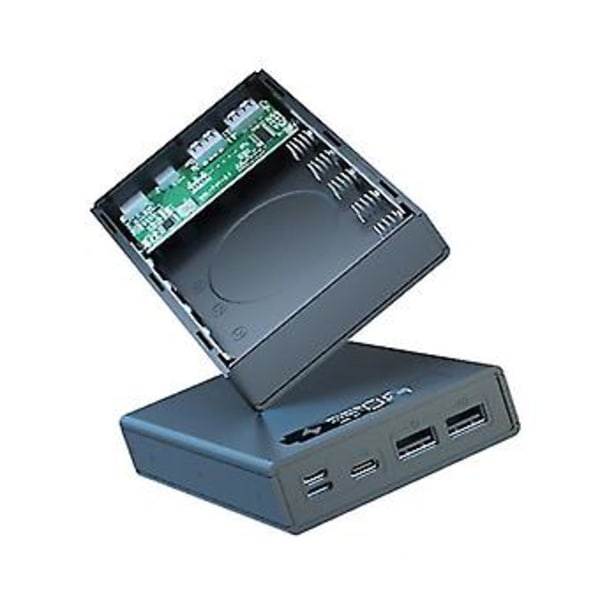 DIY 5x18650 Batteribank Etui Avtakbar Bærbar Ladeboks S Cx5 Med LED Indikator Uten Batterier