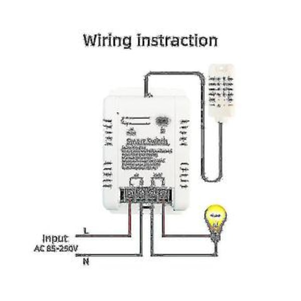 Wifi -16 Switch Tuya Trådløs Kontrol Med Strømforbrugsovervågning Temperatur Og Fugtighed Th