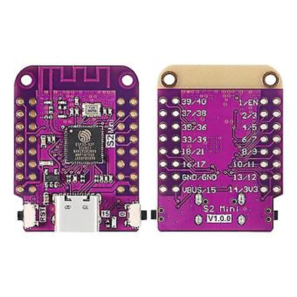 4kpl Esp32 S2 Mini V1.0.0 Wifi Iot -kortti, pohjautuu Esp32-s2fn4r2 Esp32-s2 4mb Flash 2mb Psram Micropyth