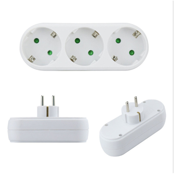 3-vejs stikkontakt adapter, 3-vejs multistik væg- eller bordstik 16A/250V